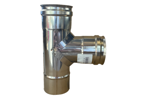 Teu Inox Cazan Peleti+Garnituri Neizolat 90* D80