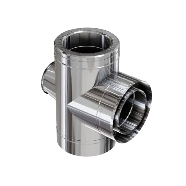 Teu Inox Izolat 90* Cu Usita Inspectie D160/220