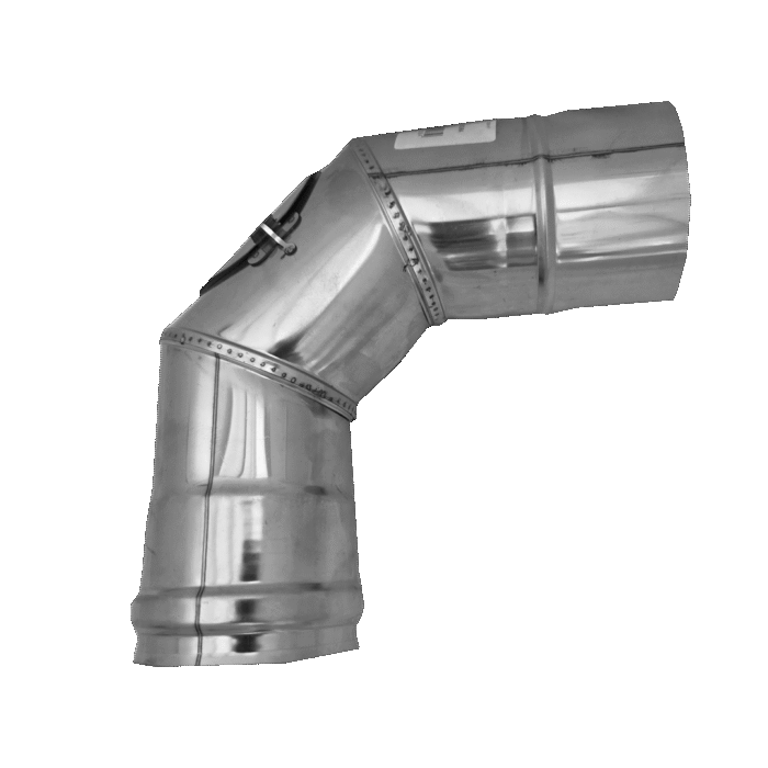 Cot Inox Cazan Peleti+Usita Curatare+Garnitura Neizolat 90* D80 - imagine 2